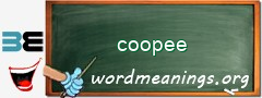 WordMeaning blackboard for coopee